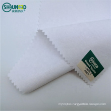 Eco-friendly Fusible Woven Brushed Shirt Collar Fusing Interlining Fabric for Garment Accessories